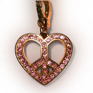 Juicy Couture 2008 Gold plated over Brass Pink Heart Pendant